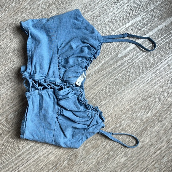 Pacsun LA Hearts Lace-Up Corset Tank (Blue, Size XS) - Picture 4 of 4